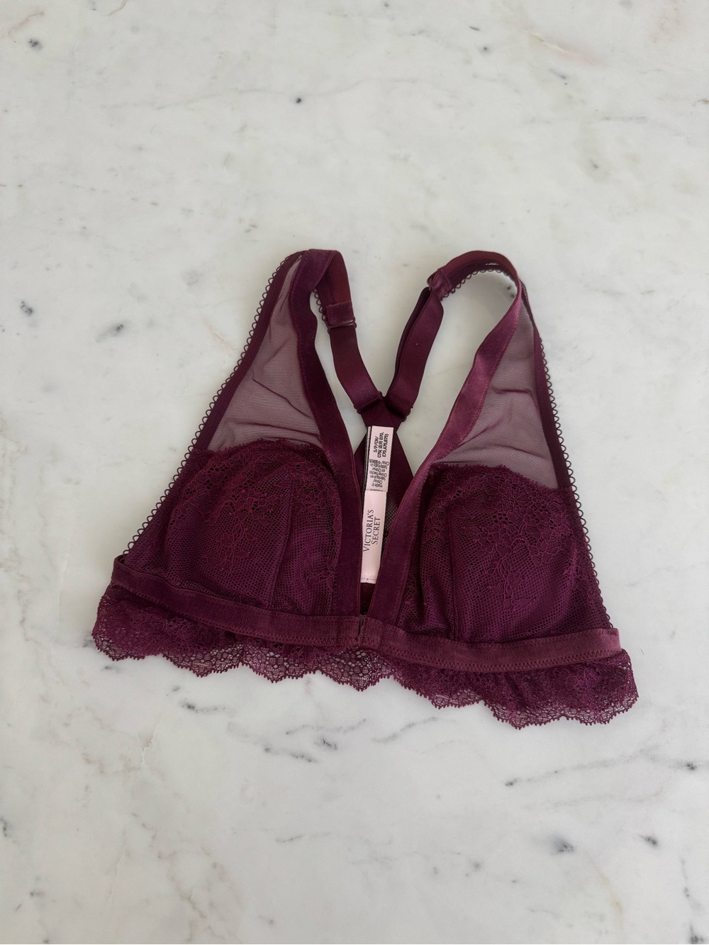 Victoria's Secret Plum Lace Bralette Small